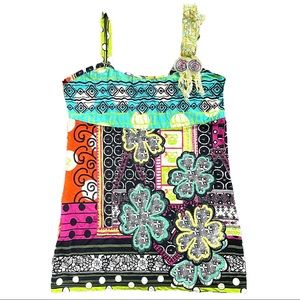 Save the queen colourful tank top